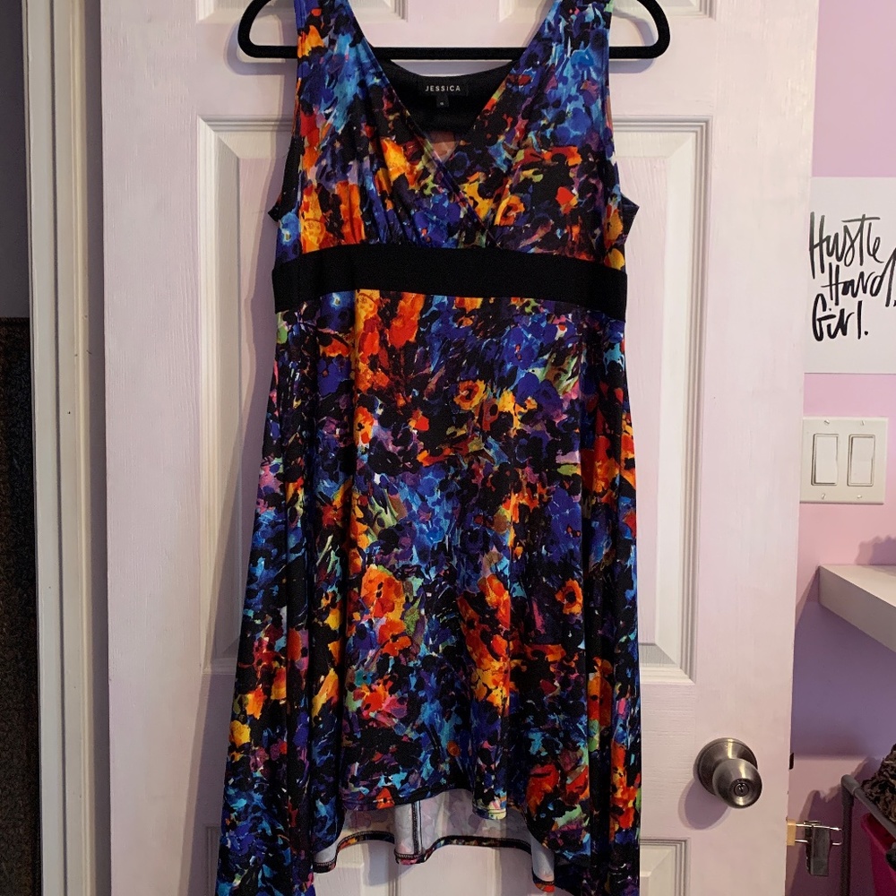 Bright Floral Flowy Dress